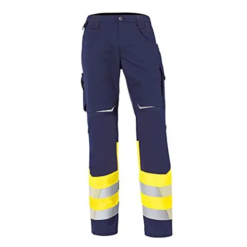 Produktbild: KÜBLER Workwear | KÜBLER REFLECTIQ Arbeitshose Klasse 1 | warngelb/dunkelblau | Größe 28K