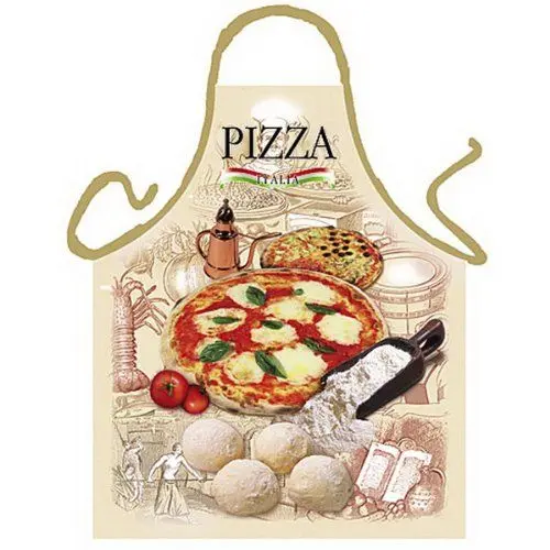 Produktbild: Küche Schürze = Pizza = Küchenschürze Geschenkschürze Kochschürze Spassschürze mit Aufdruck - Das Original von ITATI für den Pizzafan