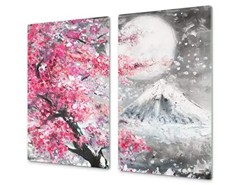 Produktbild: Küchenbrett aus Hartglas und Induktionskochplattenabdeckung – Schneideplatten SINGLE mit 60 x 52 cm und DOUBLE - zwei Bretter mit 30 x 52 cm D13 Images: Drawing 36