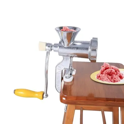Produktbild: Küchenfleischwolf, Aluminiumlegierung, Manuell zu Bedienen, Fleischwolf, Wurst, Rindfleisch, Fleischwolf, Tisch, Küche, Heimwerkzeug