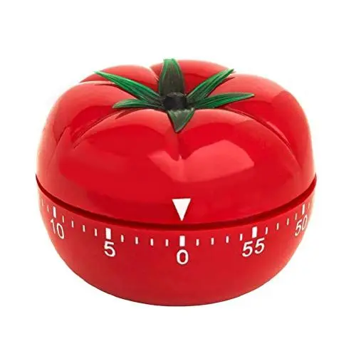 Produktbild: Küchen-Kochtimer, Mechanischer Countdown-Stundenzähler mit Tomaten-Cartoon, 60-Minuten-Kochtimer Zum Aufziehen, Mechanischer Wecker in Tomatenform Zum Aufziehen (Rot)