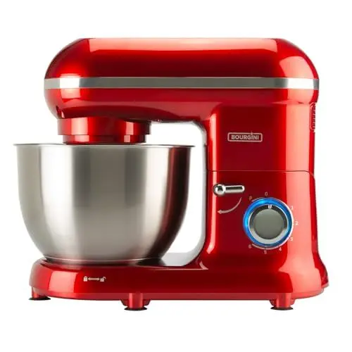 Produktbild: Küchenmaschine - Classic Kitchen Chef - Küchenmixer - Küchenroboter mit 4,5 Liter Fassungsvermögen, 1300-Watt-Motor (Rot)