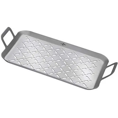 Produktbild: Küchenprofi BBQ Grillpfanne STYLE 34 x 18,5 x 5, Grillschale, Grillblech, Edelstahl