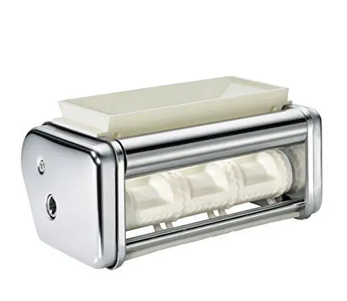 Produktbild: Küchenprofi Ravioli Aufsatz PASTACASA, Edelstahl rostfrei & Kunststoff, Ravioli Former mit Kurbel, Pastabreite 45x45mm, für elektrische Pastamaschine (VITALE 150 mit Motor), Ravioli Maschine