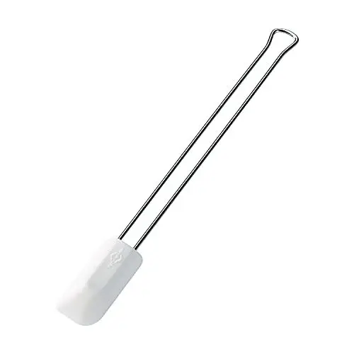 Produktbild: Küchenprofi Teigschaber aus hitzebeständigem Silikon bis 300 °C | 20 cm lang | Griff aus Edelstahl | Spülmaschinengeeignet | Back-Schaber für Teig | Omelette und Pfannkuchen Wender