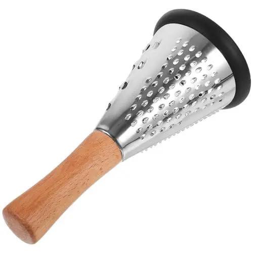 Produktbild: Küchenreibe Klassische Reibe Reibe Für Käse Schokoladenreibe Trüffelkäse Drehbare Käsereibe Käseschredder Käsereibe Manuell Für Edelstahl Holzgriff