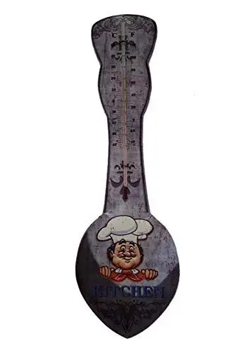 Produktbild: Küchenthermometer analoges Thermometer Metall - 55 cm gross - Blechschild Antik Design KOCH (2)