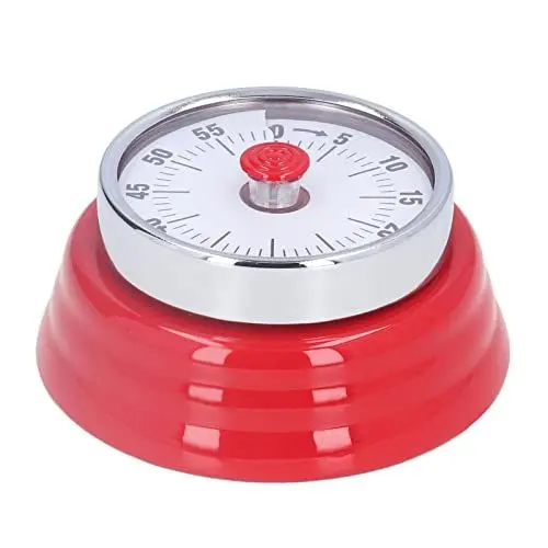 Produktbild: Küchentimer, Magnetisch, Komfort-Erinnerung, Edelstahl-Zubehör, Rot für Zuhause, Countdown-Timer, Klassische Retro-Timer (Rot)