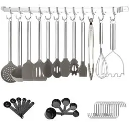 Produktbild: Küchenutensilien Set, Kyraton 38 teiliges Silikon Kochutensilien Set mit Utensilienhalter, Löffelspatel Set, Antihaft Küchenhelfer, spülmaschinenfest