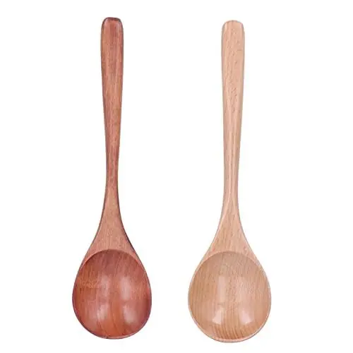 Produktbild: Küchenutensilien-Löffel, Hölzerner Suppenlöffel Im Japanischen Stil, Großer Griff, Löffel für Reis, Küche, Abendessen, Geschirr-Set, Restaurant, 2-tlg