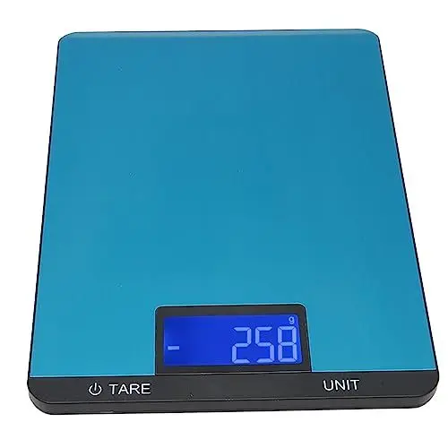Produktbild: Küchenwaage, 15 Kg Kapazität, Digitale Waage, Leicht zu Reinigende Edelstahlplattform, Multifunktional, für Büro, Schule, Zuhause, Backen, Kochen, Batterie Im Lieferumfang