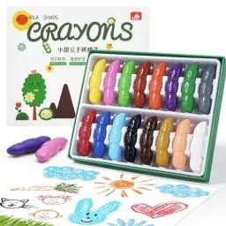 Produktbild: KÜELOX Wachsmalstifte,16 Fraben,sicher und ungiftig,sicher in Lebensmittelqualität,Farbenfroh Wachsstifte für für Kleinkinder ab 1 Jahr