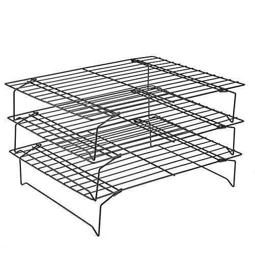 Produktbild: Kühl- und Backrost, Edelstahl-Kühlrost, Antihaftbeschichtetes Grillblech für Kekse/Kuchen/Brot