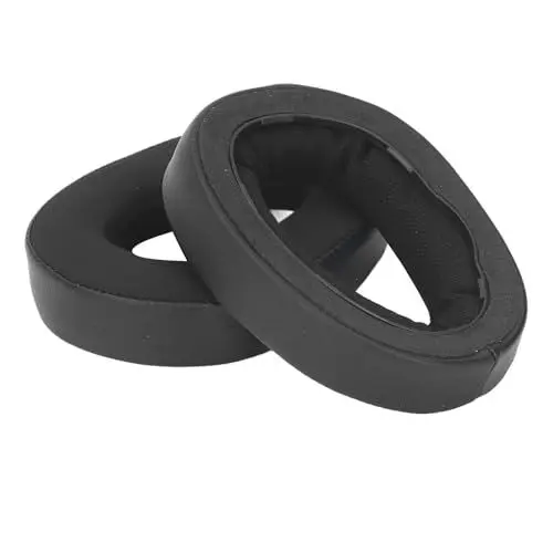 Produktbild: Plyisty Kühlende Gel-Ohrpolster für EPOS H3 PRO Hybrid-Kopfhörer, Protein-Leder-Memory-Schaum-Ohrpolster in Schwarz