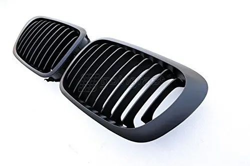 Produktbild: Kühler- Sport- Front- Rippen- Grill Schwarz Matt Eintragungsfrei Set Passend für BMW E46 Coupe+Cabrio Vor-Facelift 99-02