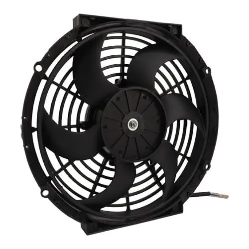 Produktbild: Kühlerlüfter, 10-Zoll-Kühlerlüfter Schwarz 12 V Schlankes Design Zuverlässiger Push-Pull-Lüfter für Fahrzeuge und Motoren