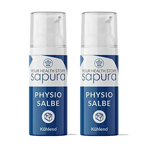 Produktbild: Kühlgel 2er Set - Physiosalbe Kühlsalbe mit Menthol Eukalyptus Aloe Vera bei Muskelkater Verspannung