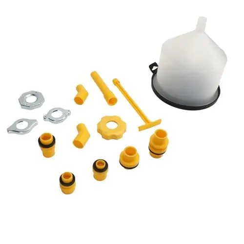 Produktbild: Kühlmittel-Trichter-Set, Kühler-Trichter-Rülps-Set, 15-teilig, ABS-Kühlmittel-Einfülltrichter-Set mit Zubehör für Auto, Yacht, Boot