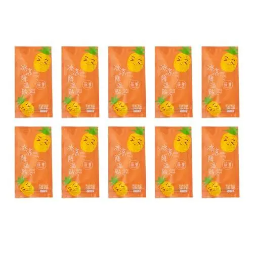 Produktbild: Kühlpflaster Gegen Fieberbeschwerden und Schmerzlinderung, 20 Blatt Kühlpflaster, Schnelle Kühlung, Tragbar, Kühlende Weiche Gelblätter für Fieber, Sommerreisen (Ananasgeschmack)