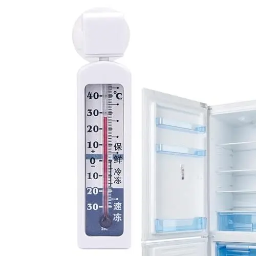 Produktbild: Kühlschrankthermometer, 9 X 2 X 1 Cm Kühlschrankthermometer Analog Und Gefrierschrank Thermometer, Ideale Temperaturanzeige Für Kühlschränke