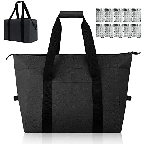 Produktbild: Kühltasche Faltbar 20l Picknicktasche Einkaufstasche Thermotasche, Kühltaschen Groß Faltbare Kühltasche 20l Isolierte Faltbar Kühltasche Gross Klein Isoliertasche Kühltasche für Einkauf Ausflug Strand