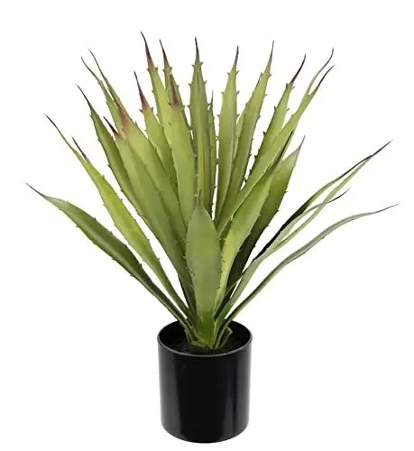 Produktbild: Künstliche Agave Aloe Vera im Topf Kunstpflanze Sansevieria exotische Pflanzen Grünpflanze Kunstblume Topfpflanze Zimmerpflanze Deko Terrasse Balkon Sukkulente Yucca Kalanchoe Kaktus Kakteen