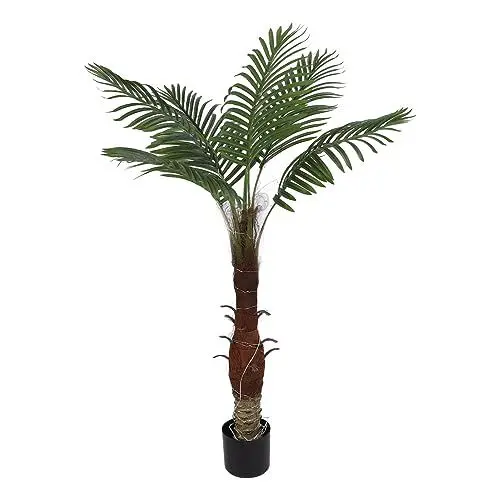 Produktbild: Künstliche Beleuchtete Palme, Künstliche Palmenlichtsimulation, Leicht zu Reinigen, 100 LED für Weihnachtsdekoration (EU-Stecker 220 V 50 Hz)