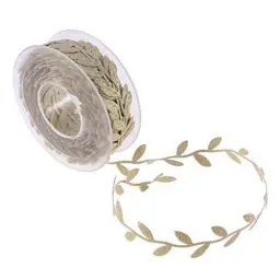 Produktbild: Künstliche Gold Blätter Band Olive Leaf Trim Seil für Hochzeit Party Decor DIY Handwerk Dekoration (15)