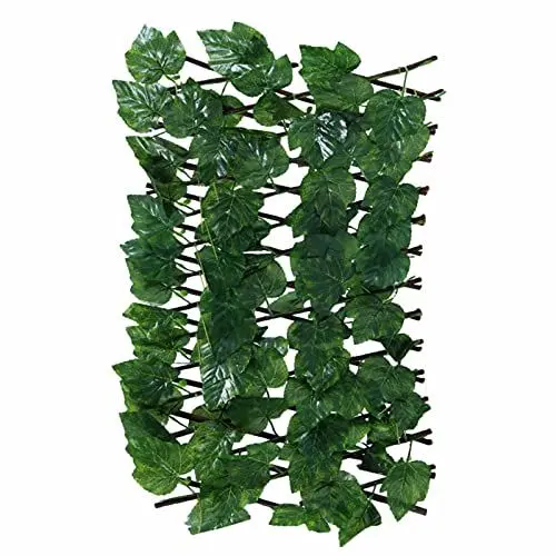 Produktbild: Künstliche Hecke Sichtschutzhecke Balkon Heckenpflanzen, 40cm X 18cm Künstliche Efeu Garten Sichtschutz, Teleskopzaun Pflanzenwand, UV-Schutz Sichtschutz Gartenzaun Für Balkone, Fenster, Treppen