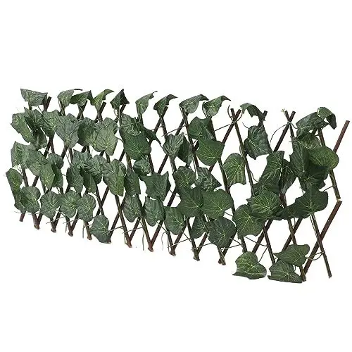 Produktbild: Künstliche Hecken, Gartenimitation, Dekoration, Balkonnetz, Formschnitt-Heckenpflanze für Teleskopisch Bepflanzte Garten-Sichtschutzschirme (Traubenblätter)