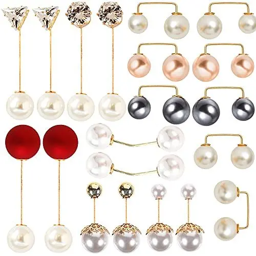 Produktbild: Künstliche PerlenBrosche，20 Pcs Pullover Schal Clip Damen Shirt Brosche Sicherheit Brosche Doppel Faux Perle Brosche Pins für Kleidung Dekoration