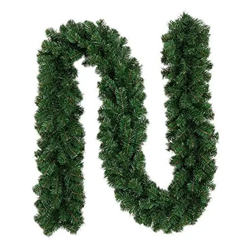 Produktbild: Künstliche Weihnachtsgirlande Tannengirlande 2.7m - Künstliche Girlande Weihnachten Tanne - DIY Tannengirlande Erfreut Für Kamine Treppen Wand Tür Draußen Innen Außen Balkon Tannen Grün Deko
