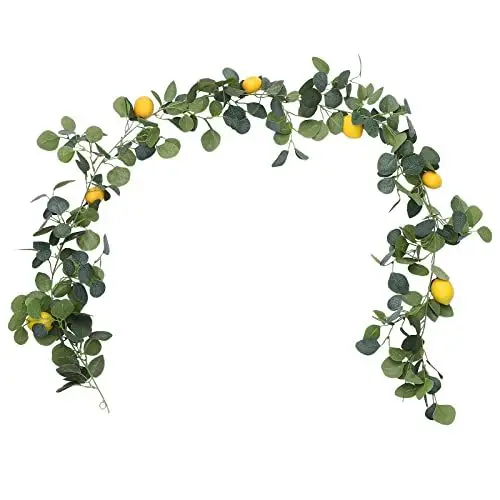 Produktbild: YLSZHY Künstliche Zitronen-Eukalyptus-Rebe, Simulation Hängende Gefälschte Pflanzengirlande für Zuhause, Hochzeit, Party, Hintergrund, Garten, Hof, Veranda, Terrasse, Outdoor-Basteldekoration(#1)