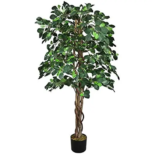 Produktbild: Künstlicher Baum Kunstpflanze Künstliche Pflanze 125 cm Kunstblume Kunstbaum Innendekoration Kunst Pflanze wie echt im Topf Decovego