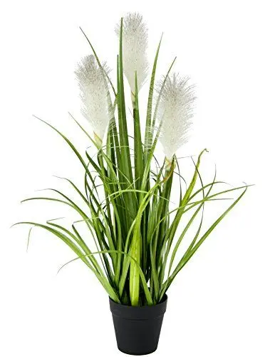 Produktbild: Künstliches Pampas Gras im Topf Feder-Gras Ufergras Seidenblumen Grasbusch Dekogras Kunstpflanzen Pflanzen Solitärgras Ziergras Pampasgras Kunstblume Kunstgras Grünpflanze Zimmerpflanze