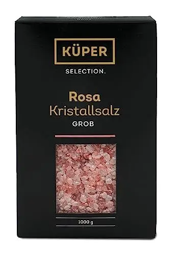 Produktbild: Küper Selection 1000g Kristallsalz rosa grob - grobes Salz für die Salzmühle - rosa Natursalz zum Würzen und Verfeinern