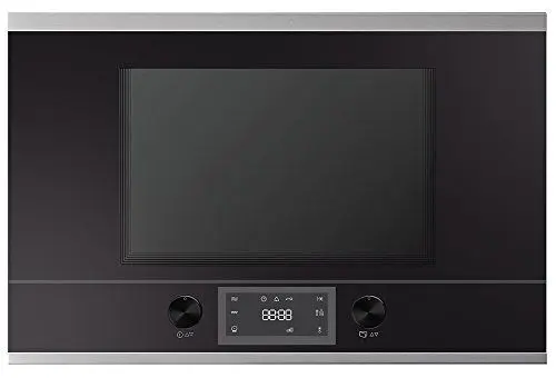 Produktbild: Küppersbusch MR6330.0S1 Einbau-Mikrowelle, Glas/Metall, Schwarz, Design-Kit Edelstahl vormontiert