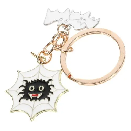 Produktbild: Kürbis Schlüsselanhänger Handtaschen-Schlüsselanhänger Beutel hängende Dekorationen Fledermaus schlüsselanhänger Halloween anhänger süße Geldbörse Schlüsselringe Taschenanhänger TINEASUR