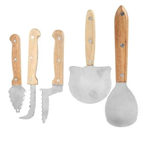 Produktbild: Kürbis-Schnitzwerkzeug-Set, tragbar, langlebig, griffig, glatte Oberfläche, Kürbis-Formwerkzeug, Schnitzwerkzeug-Set, Handschnitzwerkzeug zum Schnitzen für Halloween