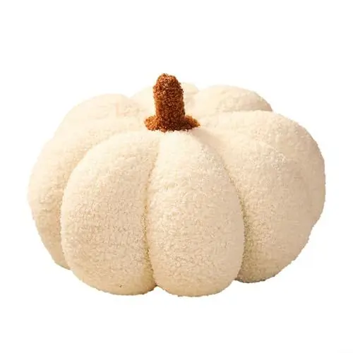 Produktbild: Kürbis-Wurfkissen Sofakissen Plüschtier Geschenk Halloween Dekoration Kürbis Couch Dekokissen 7,87 Zoll(White)