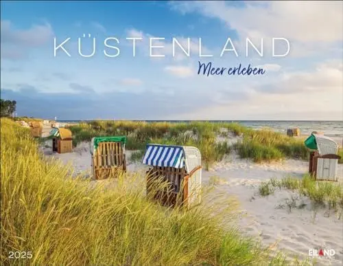 Produktbild: Küstenland Kalender 2025 - Meer erleben: Großer Foto-Wandkalender. Landschaften-Kalender 2025 mit atemberaubenden Fotos der Ostsee- und Nordseeküste. 44 x 34 cm Querformat.