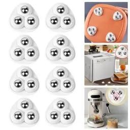 Produktbild: YVIFEVG Kugelrollen Möbelrollen Lenkrollen Klein Kleine Mini Rollen Flach Schwerlast Selbstklebend 360 Drehung für Möbel Haushaltsgeräte Küchengeräte, 8 Stück