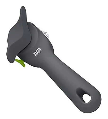 Produktbild: KUHN RIKON Auto Safety Dosenöffner grau, Sicherheitsdosenöffner, keine scharfen Kanten, fasst automatisch den Rand der Dose, sauber und sicher, 5.8 x 9 x 18.5 cm