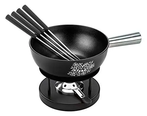 Produktbild: Kuhn Rikon Käsefondue Set Aluminium Alpenliebe 22cm, Caquelon induktionstauglich