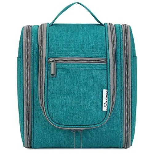 Produktbild: Narwey Klein Kulturbeutel Damen & Kulturbeutel Herren - Kinder Kulturtasche Zum Aufhängen & Männer Kosmetiktasche - Waschtasche für Frauen & Mädchen (Blaugrün(Klein))