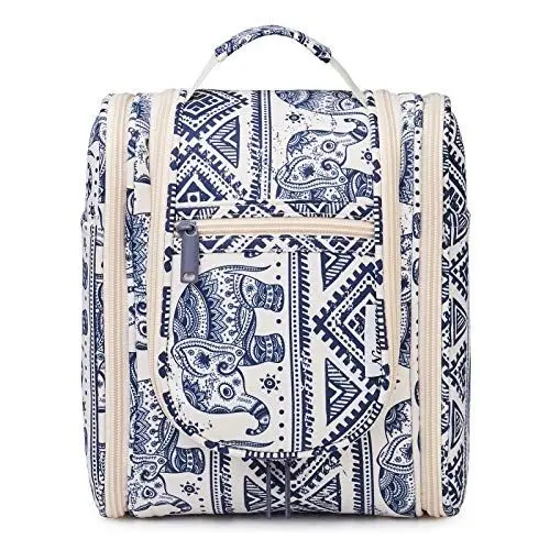 Produktbild: Narwey Klein Kulturbeutel Damen & Kulturbeutel Herren - Kinder Kulturtasche Zum Aufhängen & Männer Kosmetiktasche - Waschtasche für Frauen & Mädchen (Elefant (Klein))