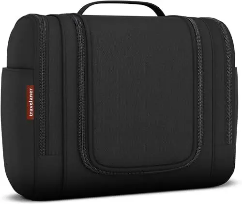 Produktbild: Kulturbeutel (Design 2025) zum Aufhängen für Damen, Herren & Kinder (7 Liter Stauraum), 3-in-1 Kulturtasche, Kosmetikkoffer, Kosmetiktasche für Männer & Frauen, Reise Waschtasche, Waschbeutel