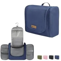 Produktbild: Kulturbeutel für Damen und Herren, Wasserabweisende Reise-Make-up-Tasche mit Haken zum Aufhängen, kompakte Reise-Kul.Grünturtasche, Make-up-Organizer-Tasche für Kosmetika