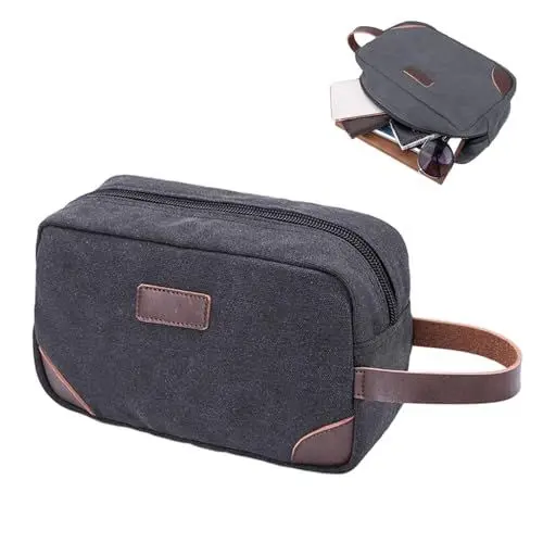 Produktbild: Kulturbeutel für Herren, Reise Kulturtasche Organizer, Rasierbeutel für Kulturzubehör, Kosmetiktasche Waschtasche für Damen & Herren(Schwarz)