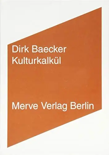 Produktbild: Kulturkalkül (IMD)